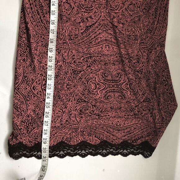 Soma COOL NIGHTS Short Sleeve Sleepshirt Pink & Brown Paisley Size Small - Picture 9 of 9